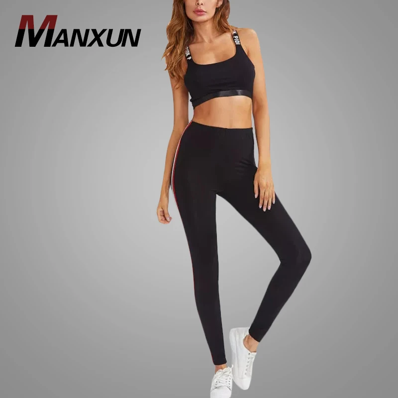 OEM Wholesale Striped Side Women Leggings Custom Women GYM Legging Autumn Hot Sell Sporty Pant
