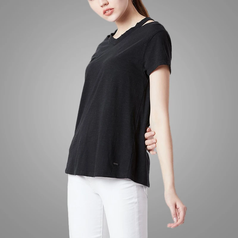 Cheap Plain Oversized T-shirt Women Blank Printing Custom T Shirt Womens Casual Crew Neck Tee 5