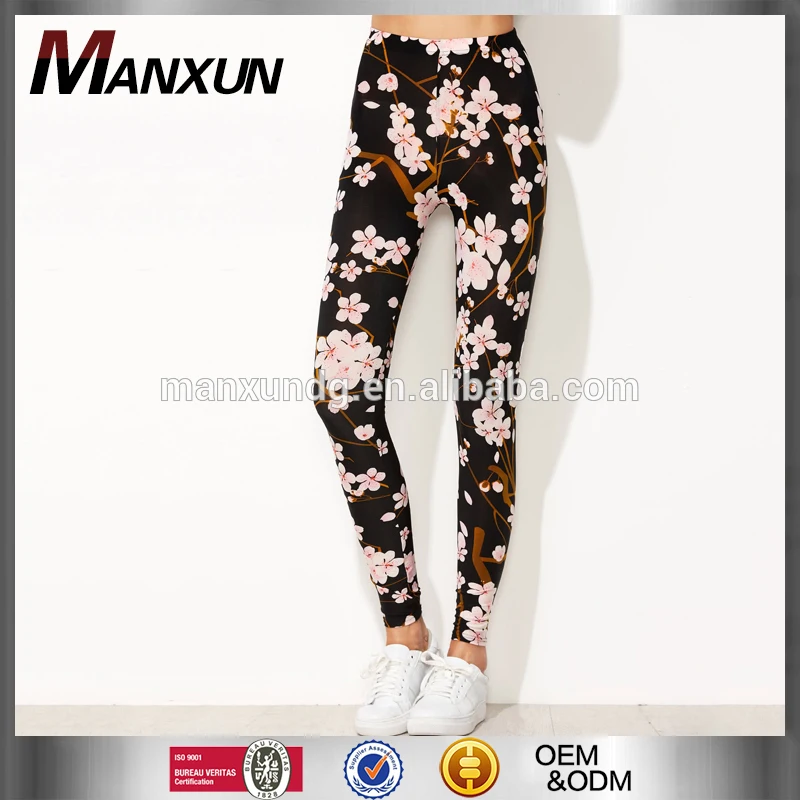 Clothing Manufacturer Wholesale Tracksuits For Women Floral Print Sports Leggings