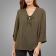 New-Design-Khaki-Lace-Up-Blouse-Casual