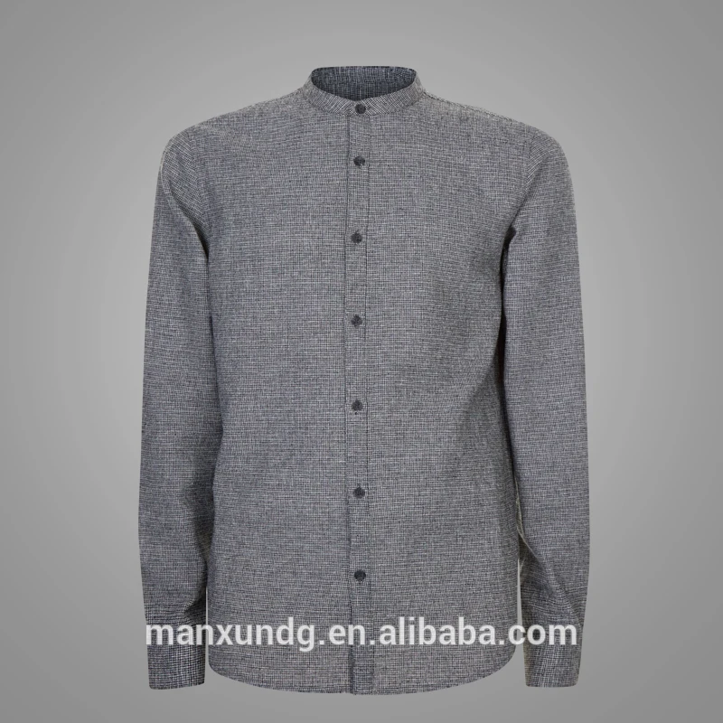 New Arrival Pure Color T Shirts For Men Fitted Long Sleeve Round Collar Formal Tee 5