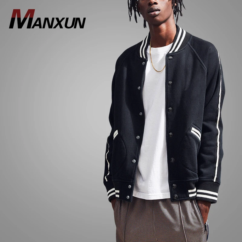 Wholesale Newest Custom Men Polo Crew Jacket  Ultra-soft High Quality Black Men Jacket
