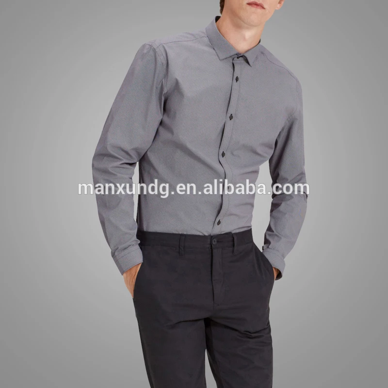 Wholesale Comfortable Formal Cotton Solid Collar Mens Dress Shirts For Men 7