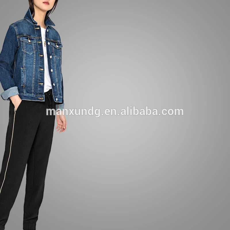 2018 Women Jeans Coat Coat With 4 Pockets Customized Classic Spring Wash Denim Jacket Hot Sale Street Style Clothing Apparel 3
