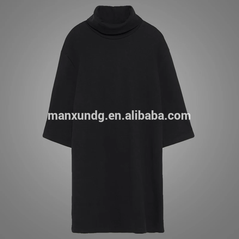 Turtleneck Oversized T-shirt Dress 5