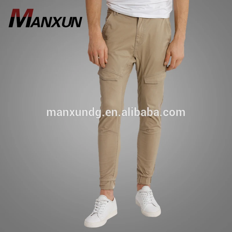 China Clothing Factory Direct Wholesale Flight Elastic Ankle Cargo Chino Pants For Men 2018