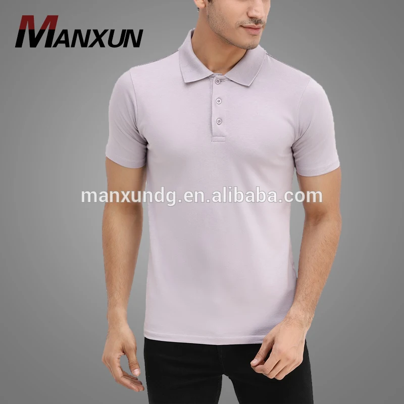 High Quality Rib Knitted Mens Polo Shirt 100% Cotton Customized Logo Polo T-Shirts