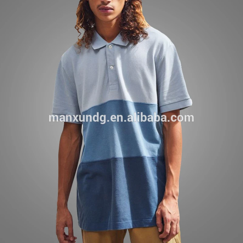 Dongguan High Quality Colorblock Pique Hemp Polo Shirt Design Two Tone Polo T Shirt With Custom Logo