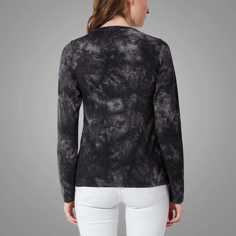 High Quality Long Sleeve Black Suede Winter Ladies Tops Latest Design Thin Girls Sweater T-shirt 7