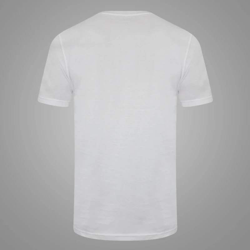 Wholesale Sublimation Digital Printing Short Sleeve White Polyester T-shirt for Men 5