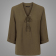 New-Design-Khaki-Lace-Up-Blouse-Casual