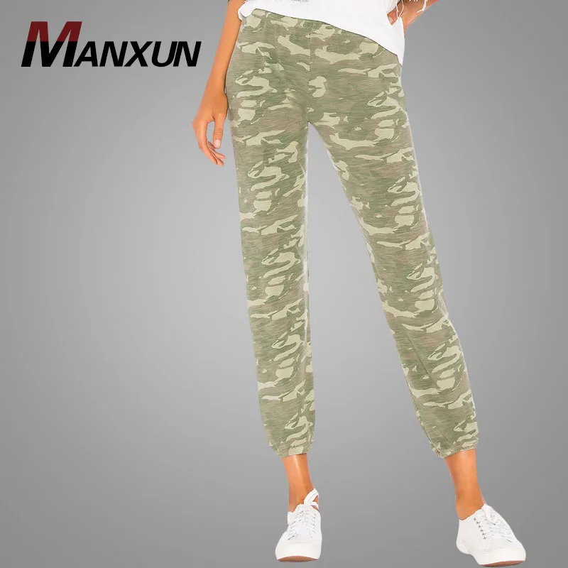Hot Sell Women Long Camo Pants Fashion Design Sporty Trousers Autumn Women Jogger Pants Wholesale