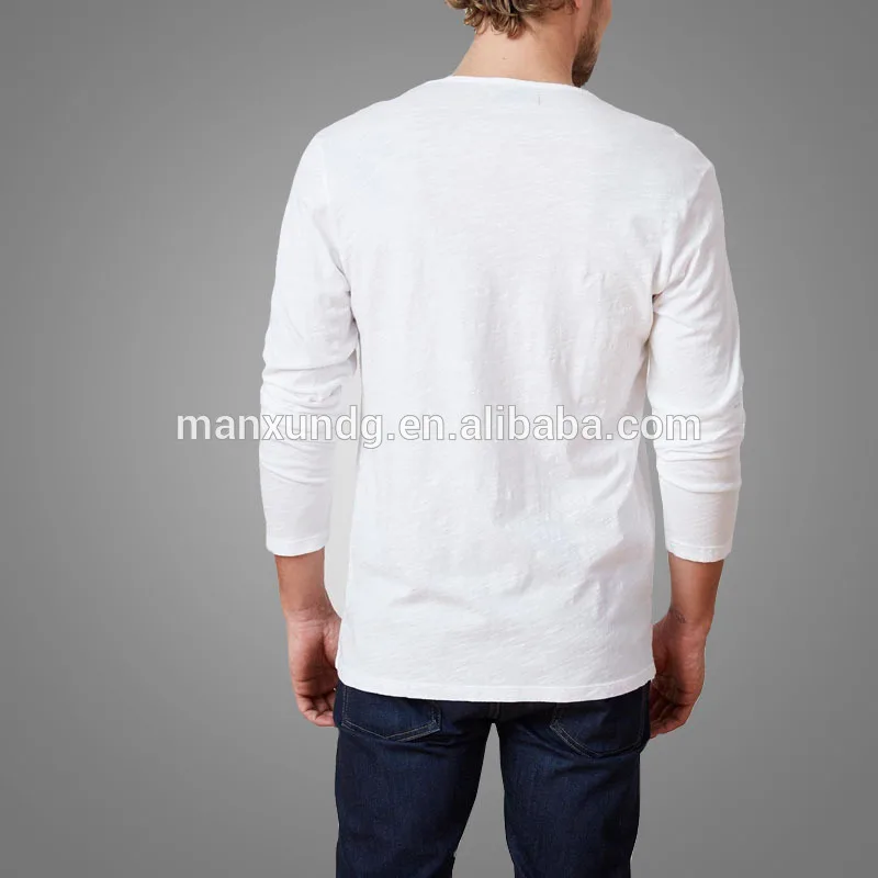 High Quality Raw Edge Bamboo Cotton Tshirts Blank Tshirts Couple Tshirts Bulk With Custom Label 3