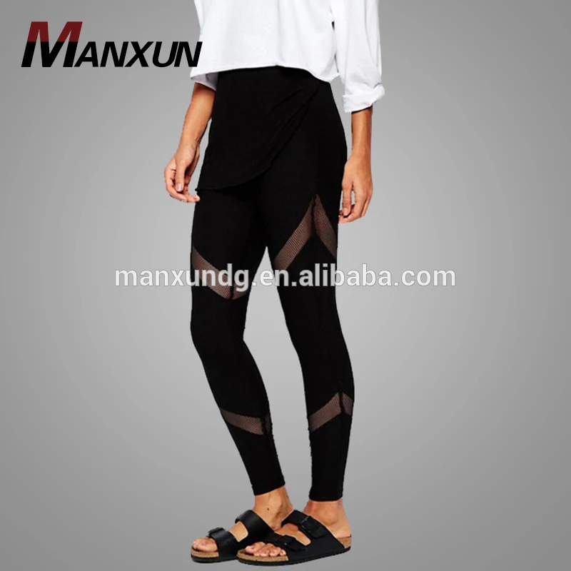 Dongguan City Manxun Custom Apparel Black Fitness Sport Legging Thin Sublimated Sport Wear Fantastic Sportswear