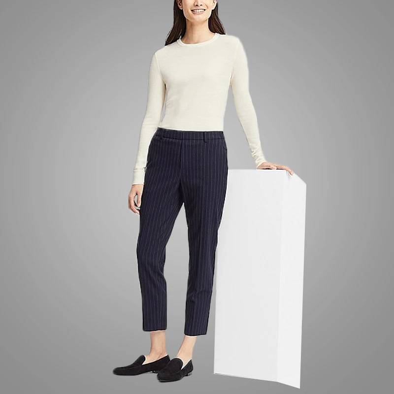 New Arrival Black Stripe Ankle-length Women Suit Pants Cotton Business Straight Dress Trousers for Women 7