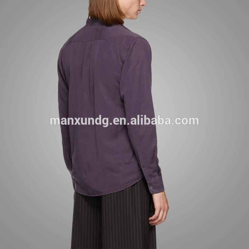 High Quality Purple Button Down Blank Men's Dress Shirt Slim Fit Men's Formal Dress Shirt 5