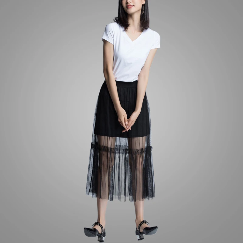 New V-neck Simple Slim Women Short Sleeve T-shirt Female White Plus Size Plain Cotton T-shirt 3
