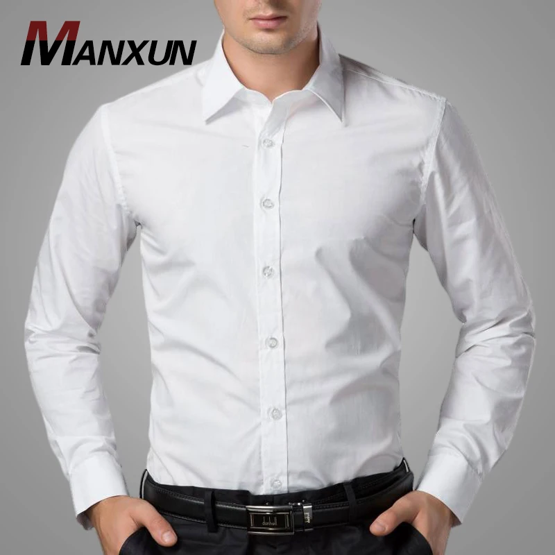 New Arrival White Men Dress Shirt High Quality Business Full Sleeve Men Custom Shirt