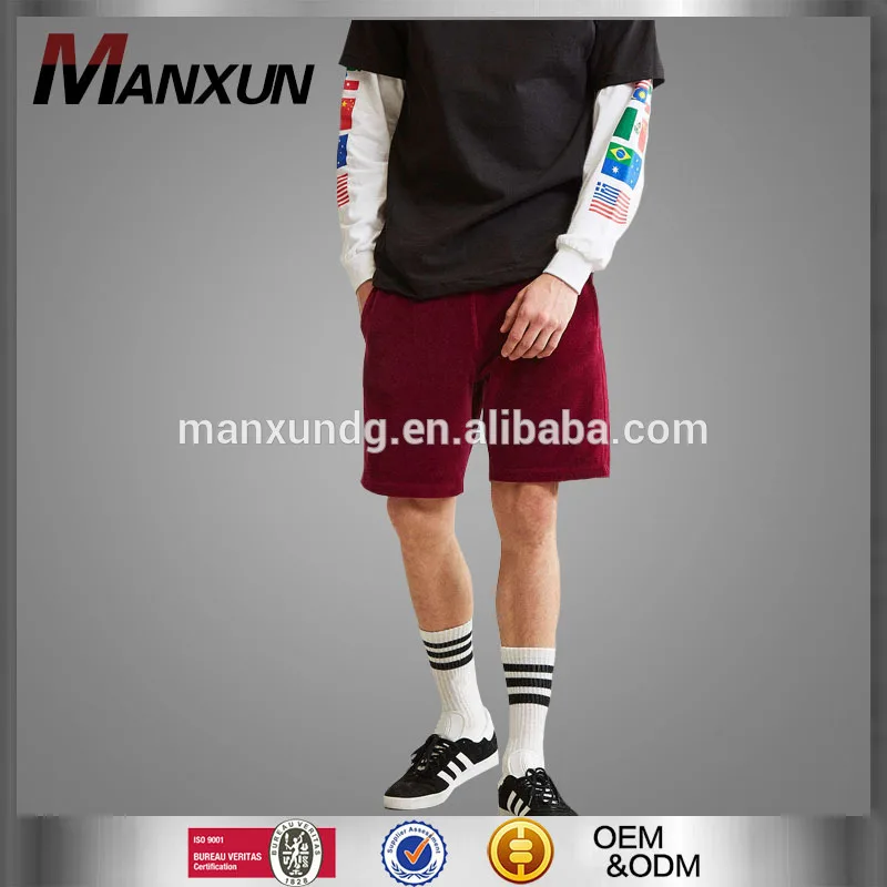 New Style Wholesale Wide Leg Elastic Waist Trousers Lace - up Mens Short Side Seam Pockets Mens Pants