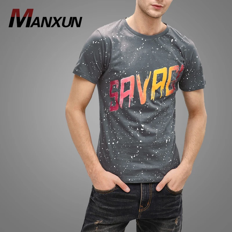 China Wholesale Cheap Crew Neck Short Sleeve Tshirt 100% Cotton Print Gym Sport Mens T-Shirt