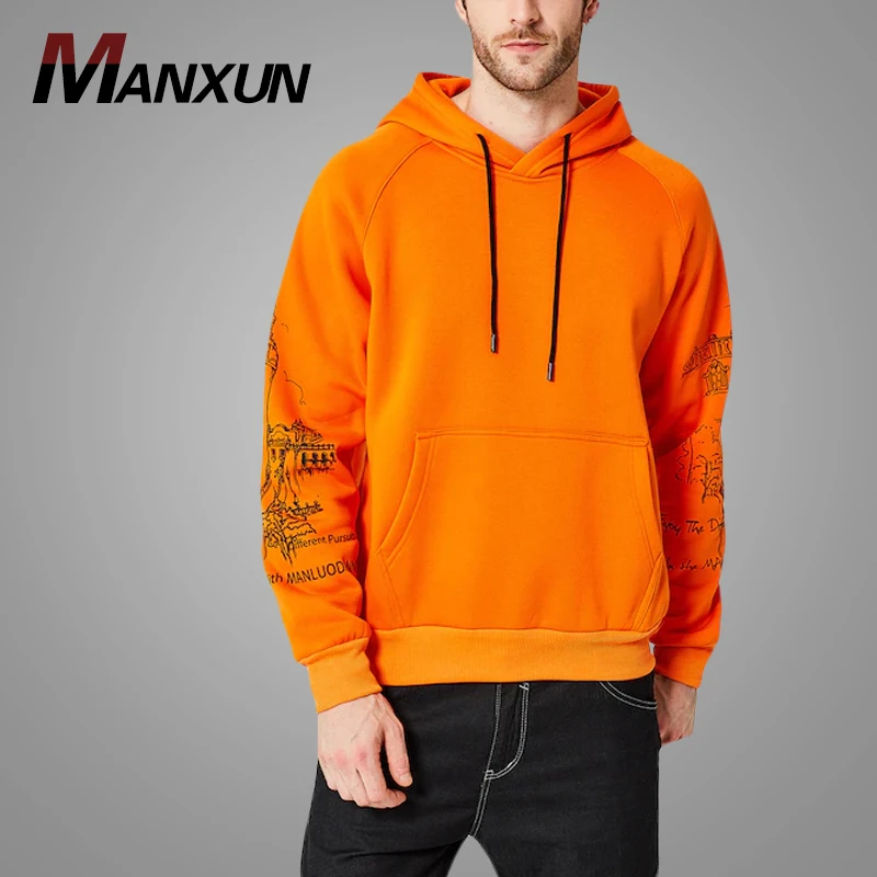 2018 Hot Sell Men Letter Print Hooded Sweatshirts Wholesale Oversized Hoodies Men Pullover