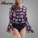 Custom-Floral-Purple-Print-Falbala-Normal-Blouse