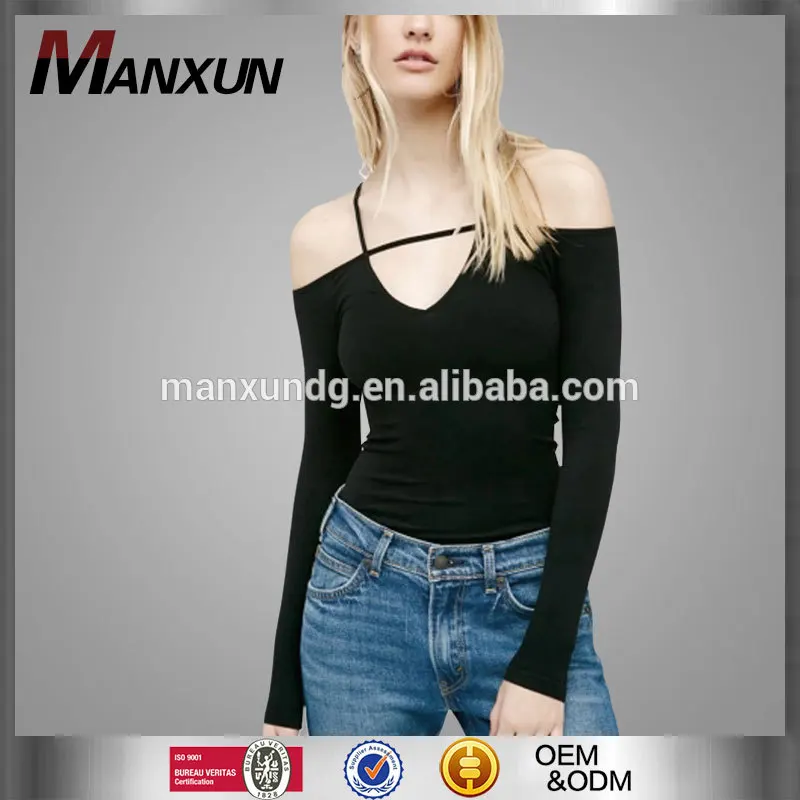 Fancy Ladies Tops Latest Design 2017 Knit Cotton Wholesale Young Girl Blouse