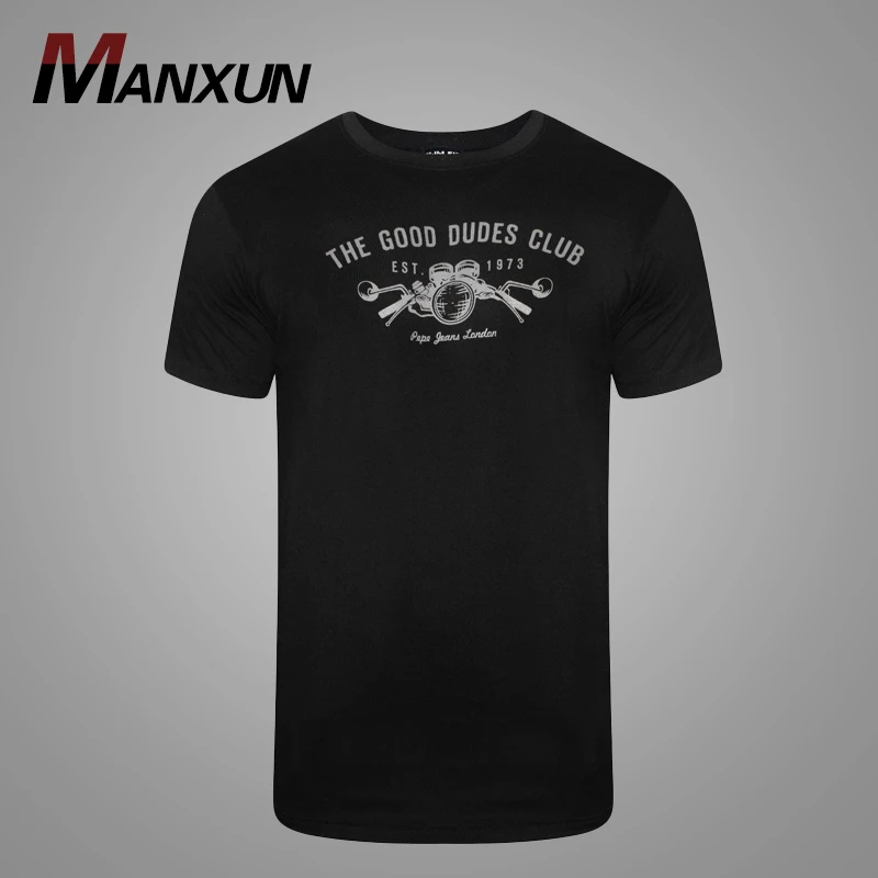 Newest Sublimation Black O-neck Men T-shirt Custom Short Sleeve T-shirt Printing for Men