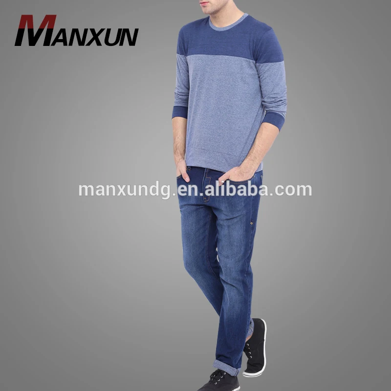 2018 OEM Service Hotsale Long Sleeve Men Tops Cheap Cotton Fabric Clothes New Model Casual T-shirt