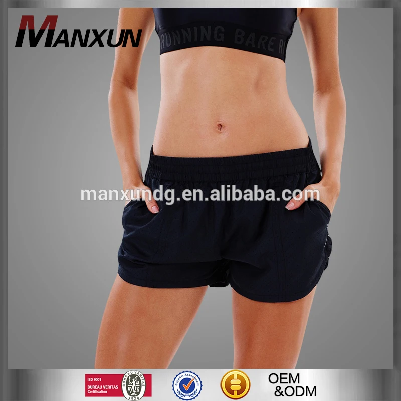 2017 Wholesale Sportswear Black Women Sport Legging Breathable Short Jogger Pants
