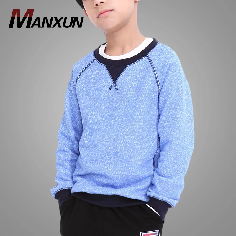 Light Blue Kids Sweater Boys Sweater Pullover Spring and Autumn Wear Big Children's Sportswear