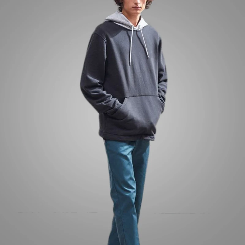 Two-Tone New Mens Sweatshirt Hooded Tops Hot Sale Stylish Mens Hoodie with Custom Logo 3