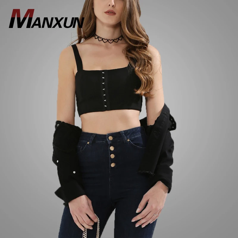 New Arrival Ladies Vest Sexy Knitted Cropped Tank Tops For Girls 2018