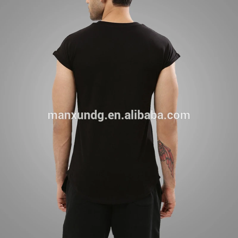 Custom Slogan Printed Cap Sleeve Mens T Shirt 100% Cotton Black Tshirt 2018 3