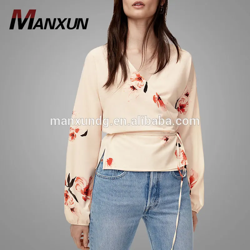 Womens Tops Blouses 2018 Floral Blouses For Women Spring Bell Sleeves Top
