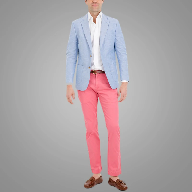 2018 Fashion Pink Washed Mens Pants Casual Pants Men 3