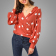 Wholesale-Red-With-White-Polka-Wrap-Blouse
