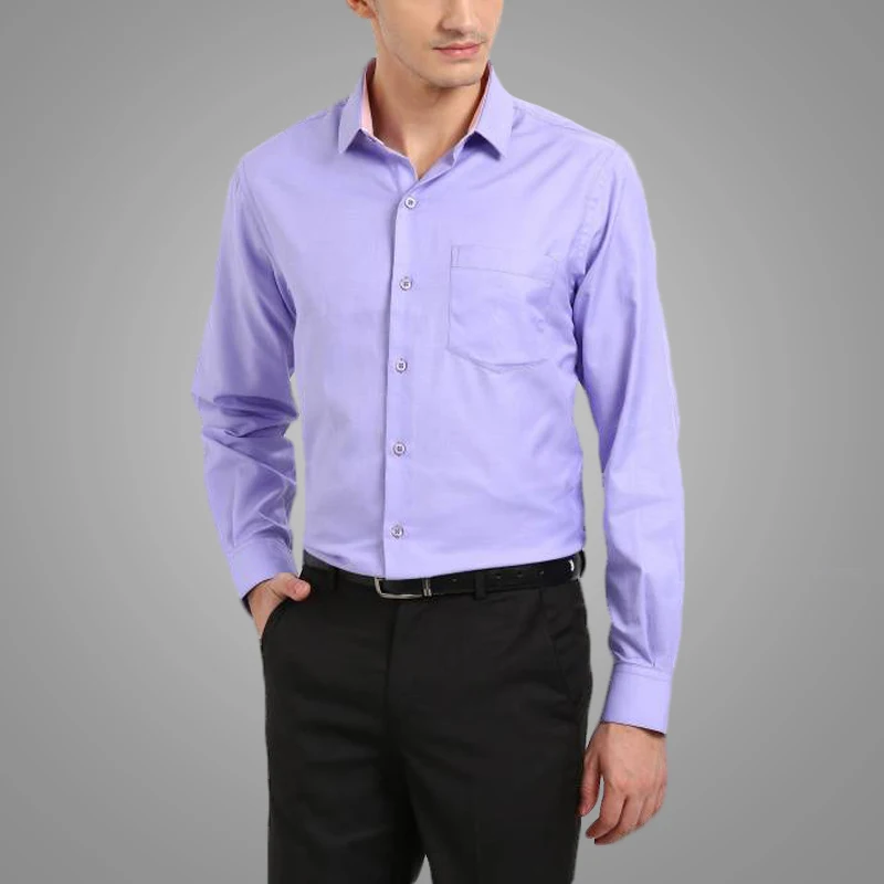 Wholesale Custom Brand Logo Button up Long Sleeve Latest Shirt Design for Mens Dress Shirt