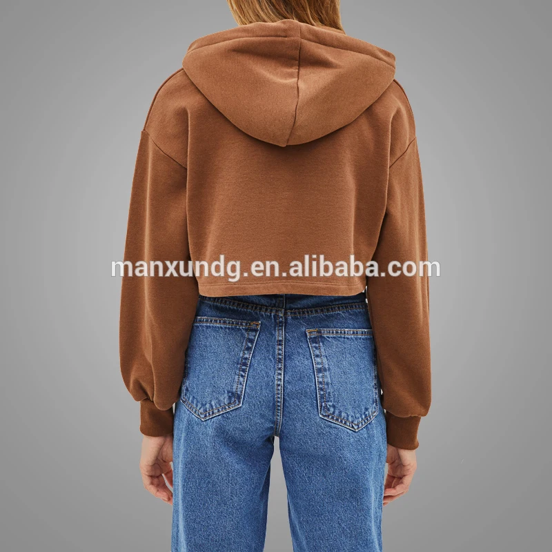 Hotsale Oversized Custom Logo Streetwear New Sweater Women Sport Short Tops Pullover Long Sleeve Hoodies 7