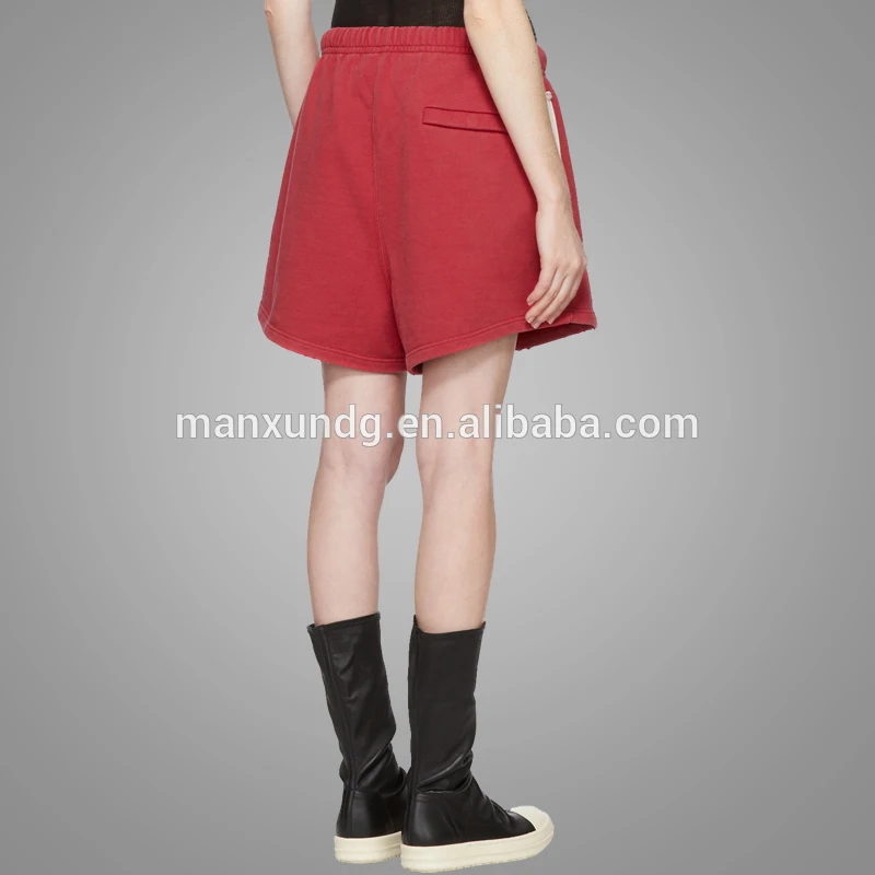 Wholesale Fashion Red Shorts Women French Terry Sports Baggy Track Pants Shorts 2018 5