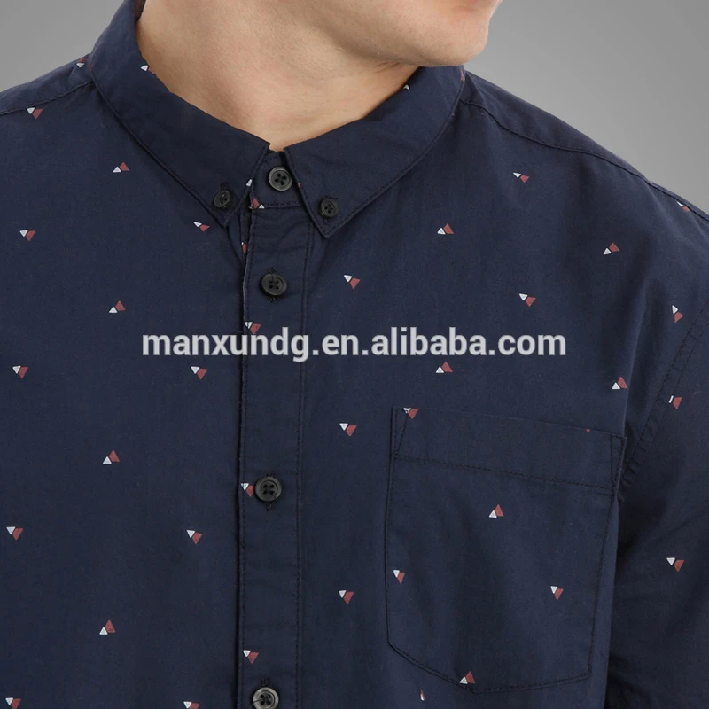 2018 Latest New Model Shirts Short Sleeve Pattern Printing Dress Shirts For Men 7