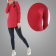 Wholesale-Cheap-Longline-Knitted-Red-Blouse-Slim