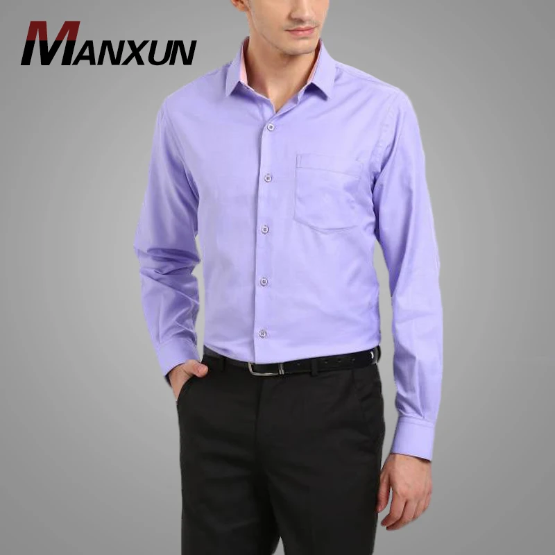 Wholesale Custom Brand Logo Button up Long Sleeve Latest Shirt Design for Mens Dress Shirt