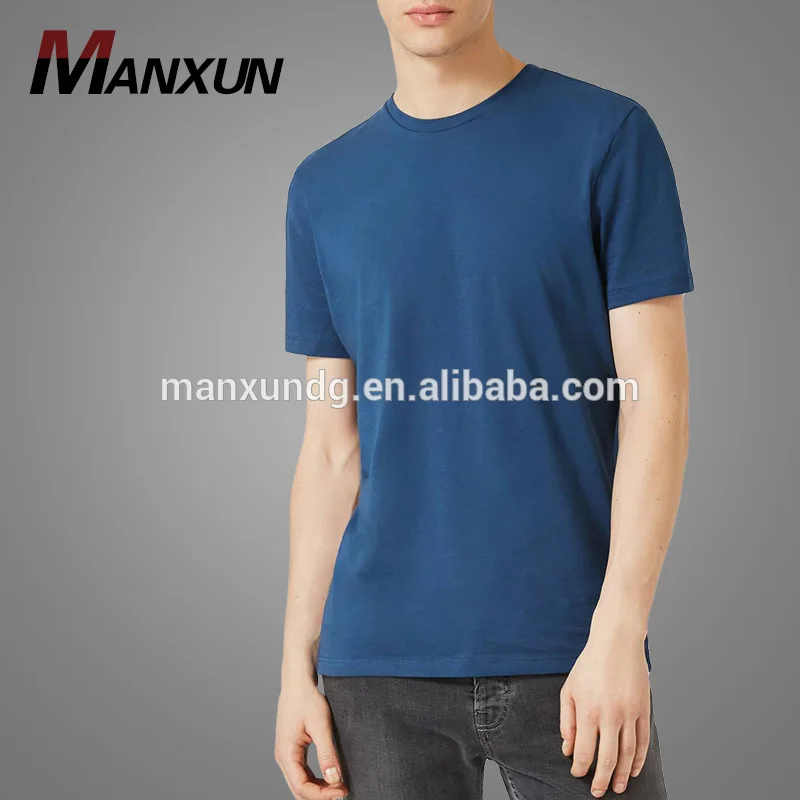 China Wholesaler Men Jersey T-shirt Slim Fit Crew Neck Plain T-shirts Blank T-shirts