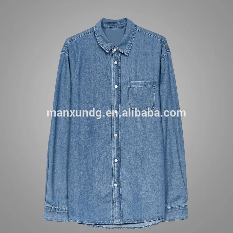 2017Winter New Model Casual Clothing Denim Men Shirt With Pockets Blouse Washed Colors Men Top Shirt