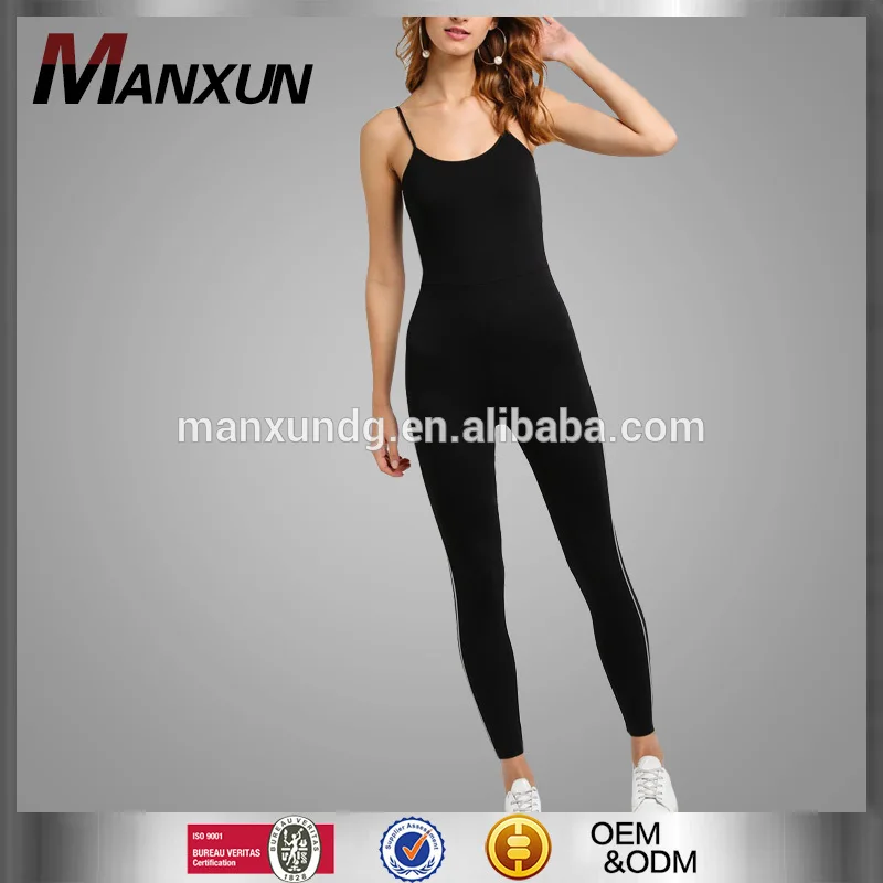 Tamil Photos Sports Jersey New Model Women Sports Wear Black Catsuit Running Romper