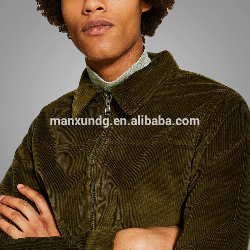 2018 Hot Sell Wholesale Fashion Corduroy Organic Cotton Jackets Custom Jackette For Men High Quality Apparel 3
