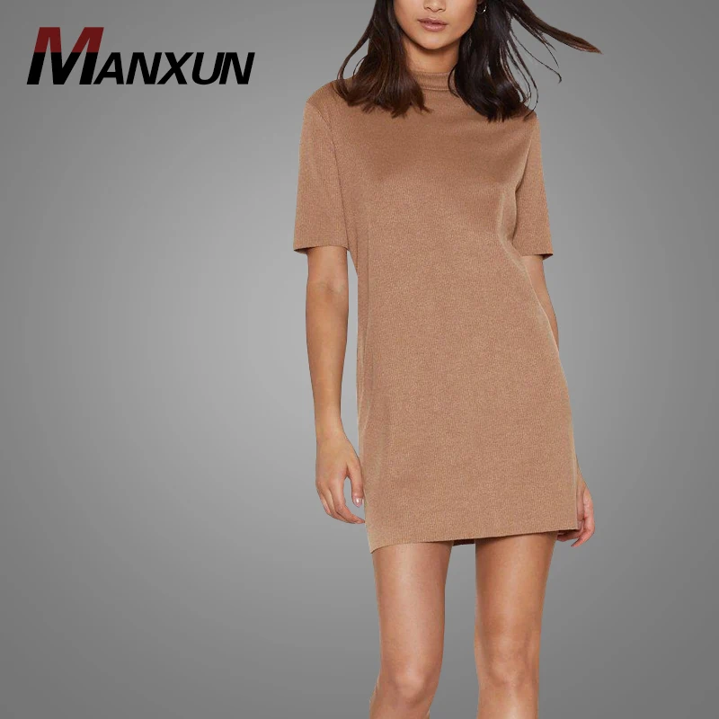Plain Fancy Women Dress T shirt T-shirt  Us Tee Long Boho Dress Teen Apparel