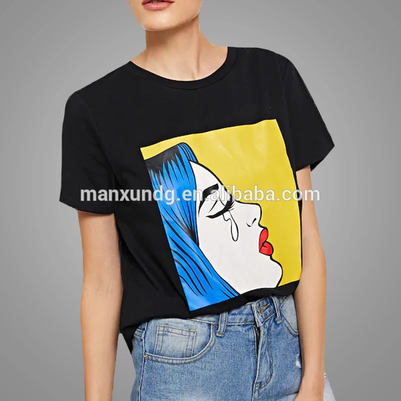 Wholesale Clothing Dry Fit 100% Cotton Sports tshirt New Model Figure Print Custom Tee Shirts For Women 3