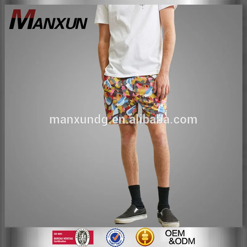 Hot Selling Wholesale Printing Swimming Short Elastic Waist Casual Pants Front Pockets Mens Pants